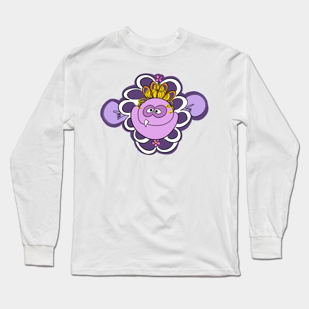 Aunt Taminella inspired Muppet Frog Prince Illustration Long Sleeve T-Shirt by Debra Forth